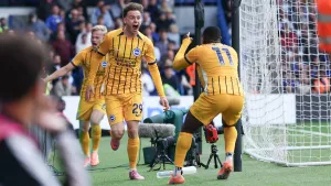 Chelsea sink  further as Brighton beat 10 man blues